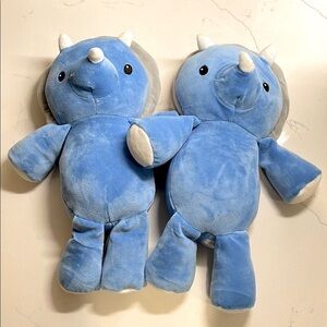 Blue Triceratops Plush Toy
